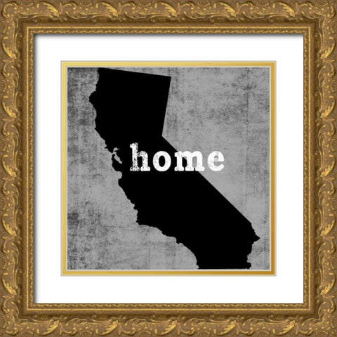 CaliforniaÂ  Gold Ornate Wood Framed Art Print with Double Matting by Wilson, Luke
