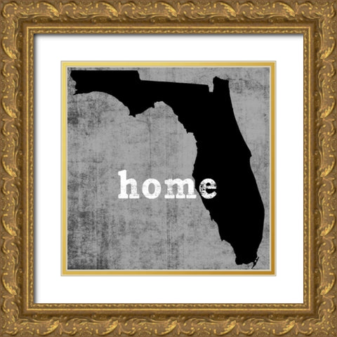FloridaÂ  Gold Ornate Wood Framed Art Print with Double Matting by Wilson, Luke