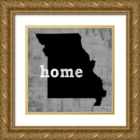MissouriÂ  Gold Ornate Wood Framed Art Print with Double Matting by Wilson, Luke