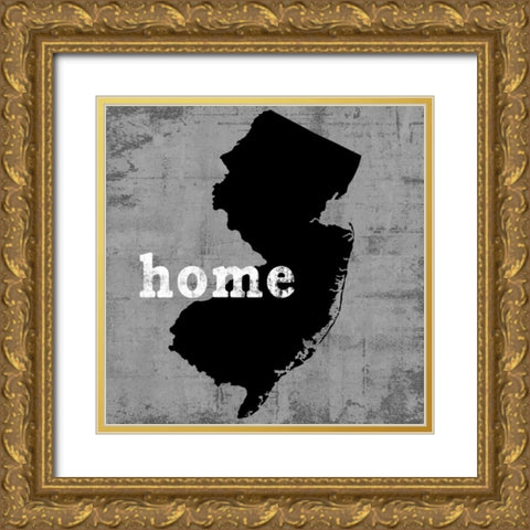 New JerseyÂ  Gold Ornate Wood Framed Art Print with Double Matting by Wilson, Luke