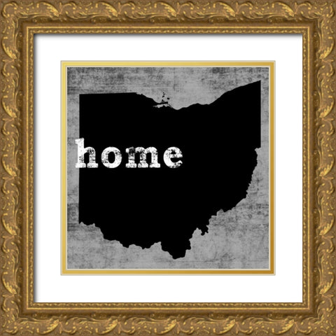 OhioÂ  Gold Ornate Wood Framed Art Print with Double Matting by Wilson, Luke