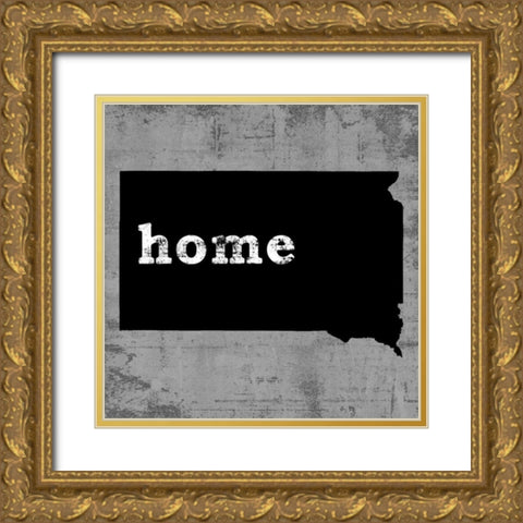 South DakotaÂ  Gold Ornate Wood Framed Art Print with Double Matting by Wilson, Luke