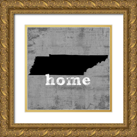 TennesseeÂ  Gold Ornate Wood Framed Art Print with Double Matting by Wilson, Luke