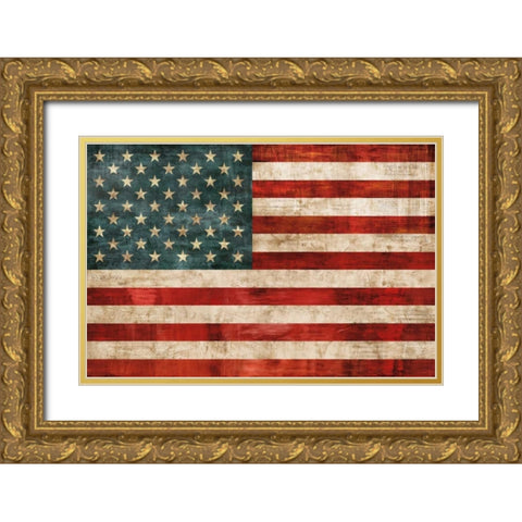 Allegiance Gold Ornate Wood Framed Art Print with Double Matting by Wilson, Luke