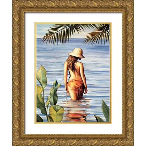 Tropical Resort II Gold Ornate Wood Framed Art Print with Double Matting by Arellano, Migdalia