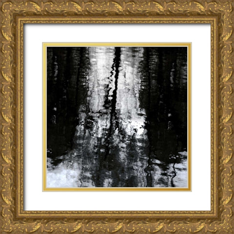 Reflective Gold Ornate Wood Framed Art Print with Double Matting by Barrett, Michael