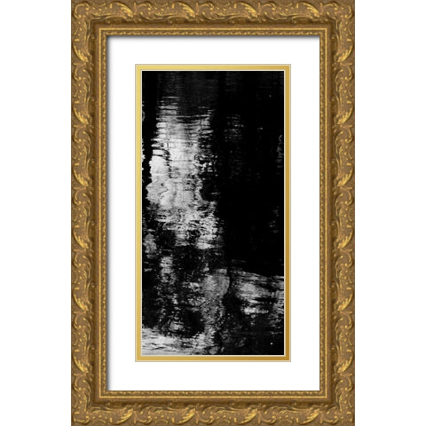 Reflecting Triptych III Gold Ornate Wood Framed Art Print with Double Matting by Barrett, Michael