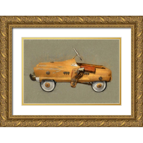 Roy Rogers Pedal Car Gold Ornate Wood Framed Art Print with Double Matting by Calkins, Michelle