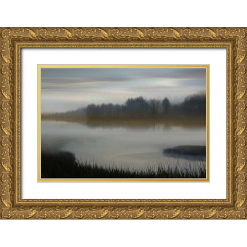 Dawn Gold Ornate Wood Framed Art Print with Double Matting by Clark, Madeline
