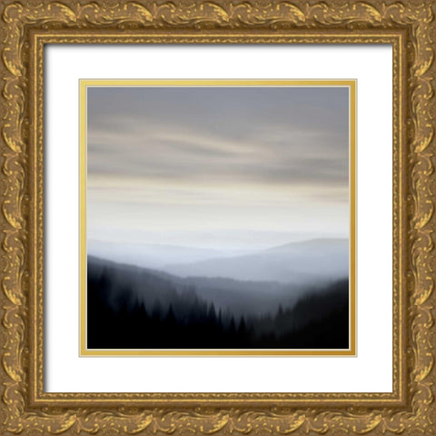 Mountain Vista I Gold Ornate Wood Framed Art Print with Double Matting by Clark, Madeline