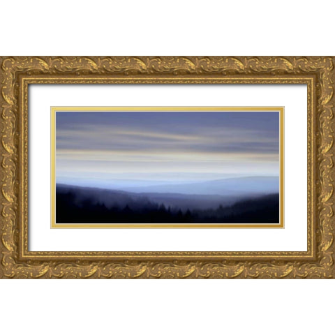 Panorama I Gold Ornate Wood Framed Art Print with Double Matting by Clark, Madeline