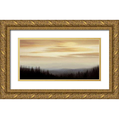 Panorama II Gold Ornate Wood Framed Art Print with Double Matting by Clark, Madeline