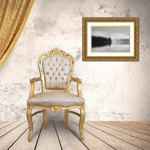 Across the Lake Gold Ornate Wood Framed Art Print with Double Matting by Clark, Madeline