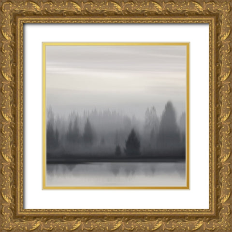 At Dawn Neutral I Gold Ornate Wood Framed Art Print with Double Matting by Clark, Madeline
