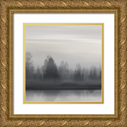 At Dawn Neutral II Gold Ornate Wood Framed Art Print with Double Matting by Clark, Madeline