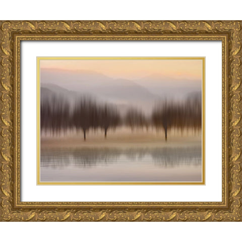 Early Morning I Gold Ornate Wood Framed Art Print with Double Matting by Clark, Madeline