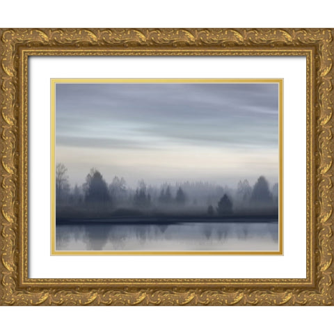 First Light II Gold Ornate Wood Framed Art Print with Double Matting by Clark, Madeline