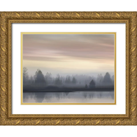First Light IV Gold Ornate Wood Framed Art Print with Double Matting by Clark, Madeline