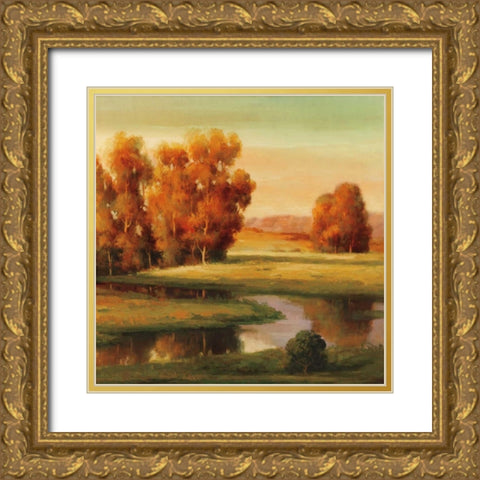Serene I Gold Ornate Wood Framed Art Print with Double Matting by Bolton, Melissa