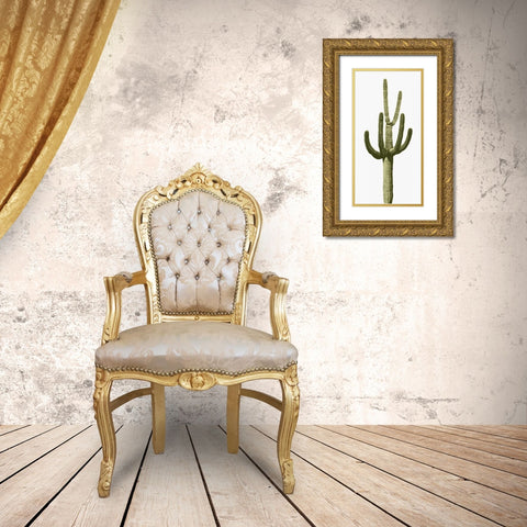 Saguaro III Gold Ornate Wood Framed Art Print with Double Matting by Jensen, Mia