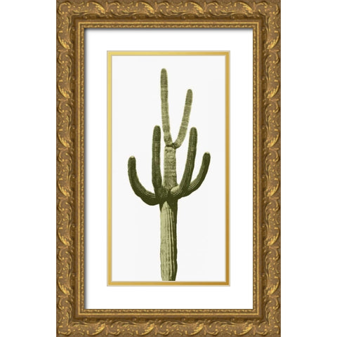 Saguaro III Gold Ornate Wood Framed Art Print with Double Matting by Jensen, Mia