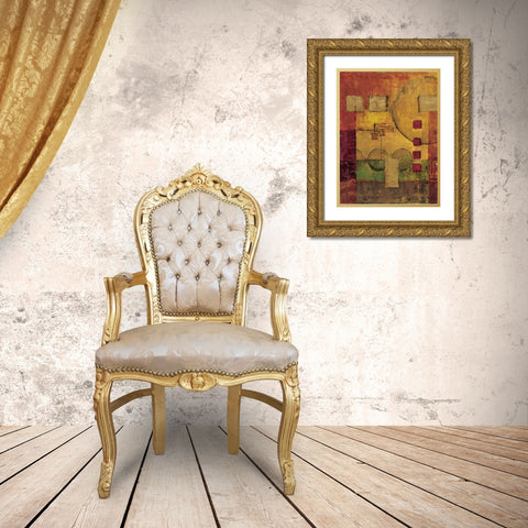 Journey I Gold Ornate Wood Framed Art Print with Double Matting by Klung, Mike