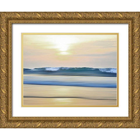 Waves Gold Ornate Wood Framed Art Print with Double Matting by Olsen, Maggie