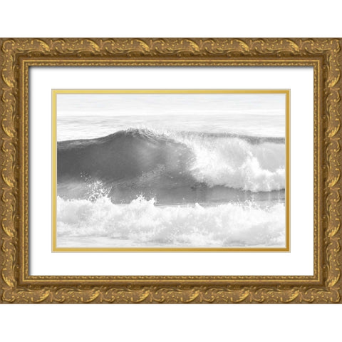 Wave I Gold Ornate Wood Framed Art Print with Double Matting by Olsen, Maggie