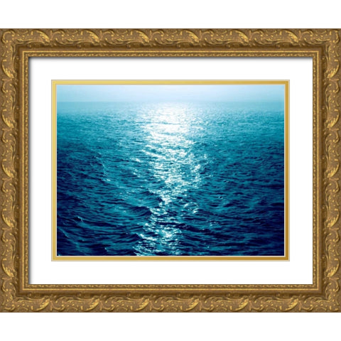 Open Sea IV Gold Ornate Wood Framed Art Print with Double Matting by Olsen, Maggie