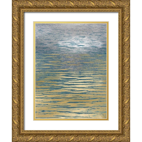 Ocean Current Reflection II Gold Ornate Wood Framed Art Print with Double Matting by Olsen, Maggie