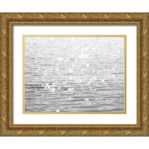 Sunlit Sea Gold Ornate Wood Framed Art Print with Double Matting by Olsen, Maggie