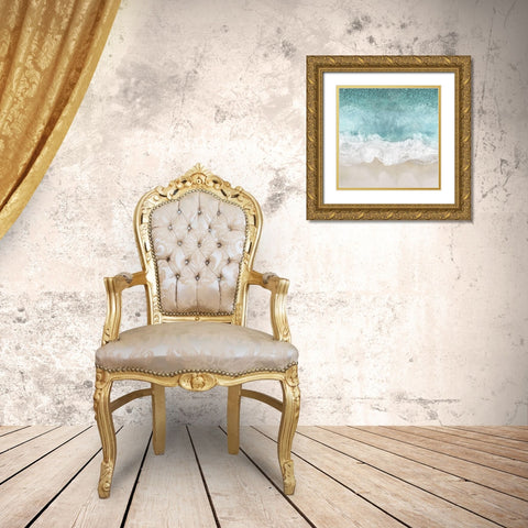 Ocean Waves I Gold Ornate Wood Framed Art Print with Double Matting by Olsen, Maggie