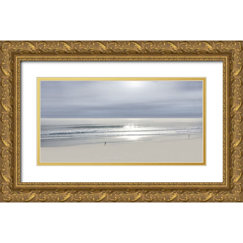 Beach Walk I Gold Ornate Wood Framed Art Print with Double Matting by Olsen, Maggie
