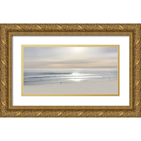 Beach Walk III Gold Ornate Wood Framed Art Print with Double Matting by Olsen, Maggie