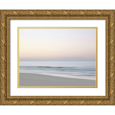 Quiet Beach I Gold Ornate Wood Framed Art Print with Double Matting by Olsen, Maggie
