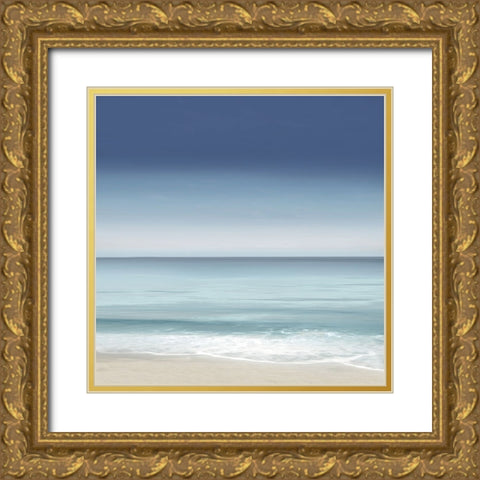 Shoreline II Gold Ornate Wood Framed Art Print with Double Matting by Olsen, Maggie