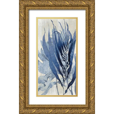 Sea Nature in Blue I Gold Ornate Wood Framed Art Print with Double Matting by Miller, Melonie