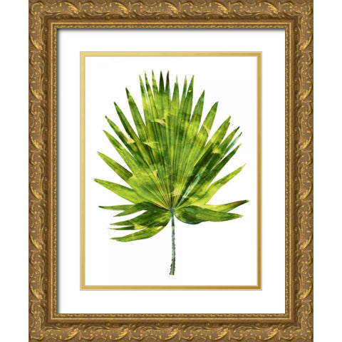 Palm IV Gold Ornate Wood Framed Art Print with Double Matting by Miller, Melonie