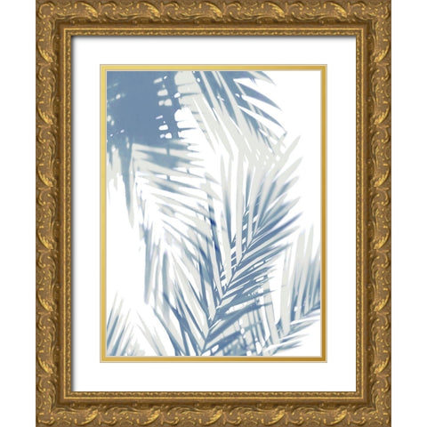 Palm Shadows  II Gold Ornate Wood Framed Art Print with Double Matting by Miller, Melonie
