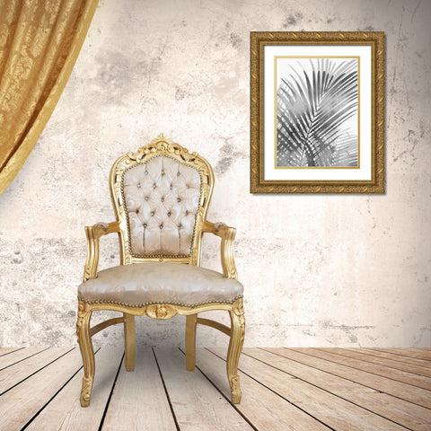 Palm Shadows I Gold Ornate Wood Framed Art Print with Double Matting by Miller, Melonie