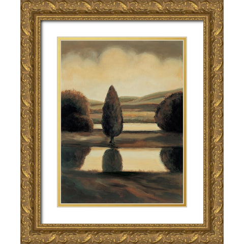 Daybreak I Gold Ornate Wood Framed Art Print with Double Matting by Montero, Mario