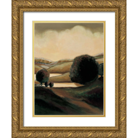 Daybreak II Gold Ornate Wood Framed Art Print with Double Matting by Montero, Mario