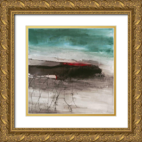 Rupture II Gold Ornate Wood Framed Art Print with Double Matting by Oppenheimer, Michelle