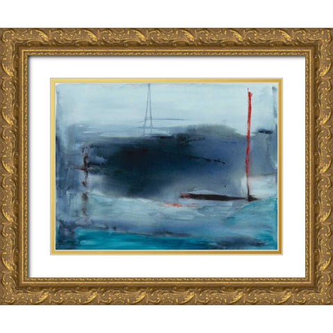 Tempest Gold Ornate Wood Framed Art Print with Double Matting by Oppenheimer, Michelle