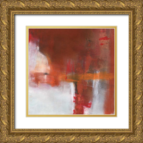 Crimson Gold Ornate Wood Framed Art Print with Double Matting by Oppenheimer, Michelle