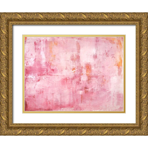 Pink Mirrors Gold Ornate Wood Framed Art Print with Double Matting by Oppenheimer, Michelle