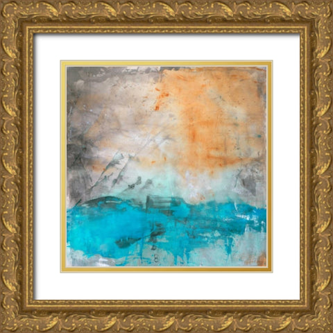 Cascade Gold Ornate Wood Framed Art Print with Double Matting by Oppenheimer, Michelle