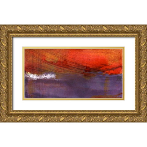 Plum Clouds Gold Ornate Wood Framed Art Print with Double Matting by Oppenheimer, Michelle
