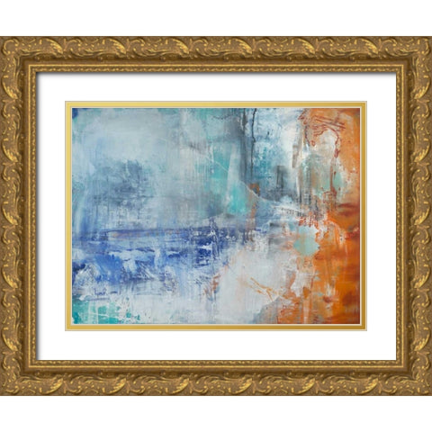 Cosmos Gold Ornate Wood Framed Art Print with Double Matting by Oppenheimer, Michelle