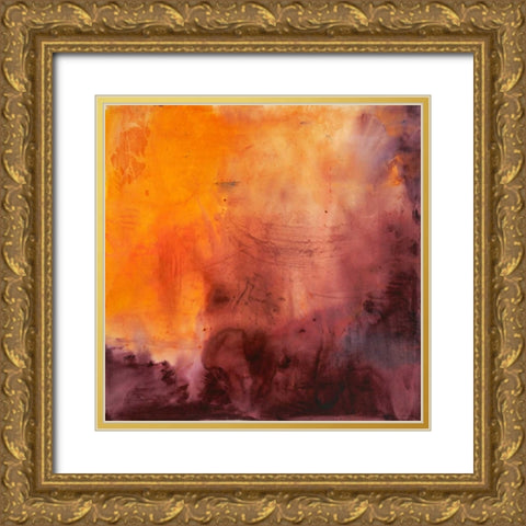 Dazzling Gold Ornate Wood Framed Art Print with Double Matting by Oppenheimer, Michelle